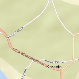 Krzęcin Street Map