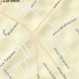 Żuromin Street Map