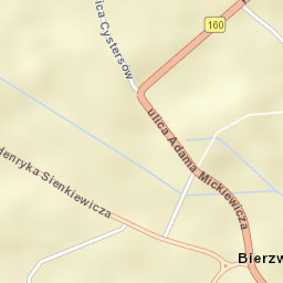 Bierzwnik Street Map