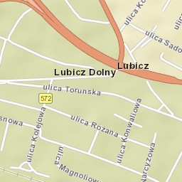 Lubicz Dolny Street Map