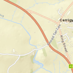 B4501, Corwen, Conwy LL21, UK Street Map