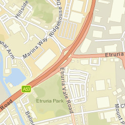 Marina Way, Stoke-on-Trent ST1, UK Street Map