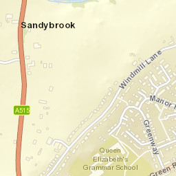 7 Sandybrook Close, Ashbourne, Derbyshire Street Map