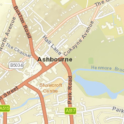 Ashbourne Street Map