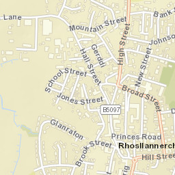 Rhosllanerchrugog Street Map