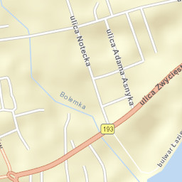 Chodzież Street Map