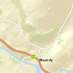 A5, Corwen, Conwy LL21, UK Street Map