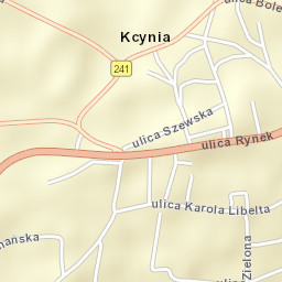 Kcynia Street Map