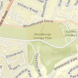 Woodthorpe, Nottingham, Nottinghamshire NG5, UK Street Map