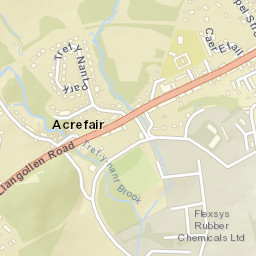 Llangollen Road, Acrefair, Wrexham LL14 Street Map