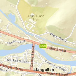 Wharf Hill, Llangollen, Denbighshire LL20 8UE Street Map