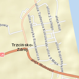 Trzcińsko Zdrój Street Map