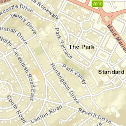 Nottingham, uk Street Map