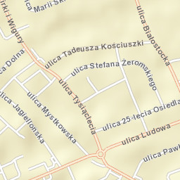 Wysokie Mazowieckie Street Map