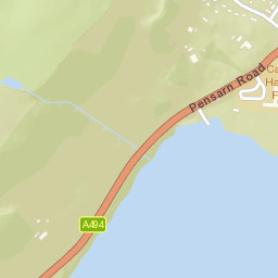 A494, Snowdonia National Park, Bala, Gwynedd Street Map