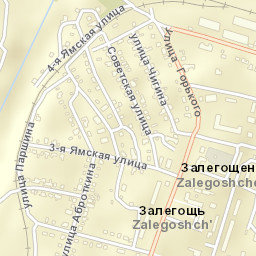 Zalegoshch’ Street Map
