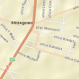 Strzegowo Street Map