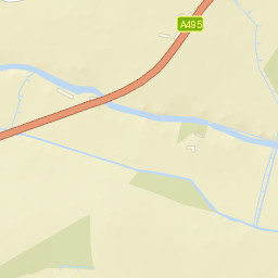 A495, Whittington, Oswestry, Shropshire Street Map