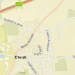 Etwall Street Map