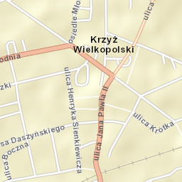 Krzyż Wielkopolski Street Map