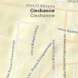 Ciechanów Street Map