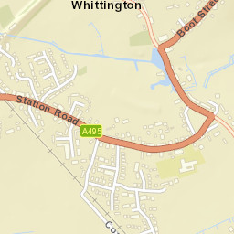 Castle Street, Whittington, Shropshire SY11, UK Street Map