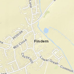 Findern Street Map