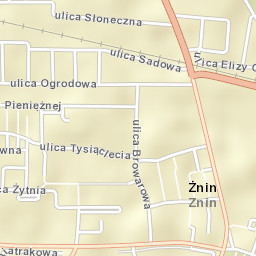 Żnin Street Map