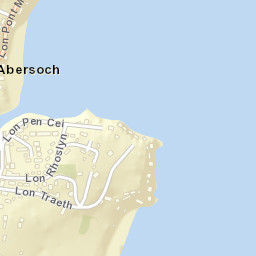 Lon Pen Cei, Abersoch, Gwynedd LL53, UK Street Map