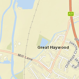 Great Haywood Street Map