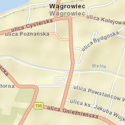 Wągrowiec Street Map