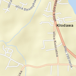 Kłodawa Street Map