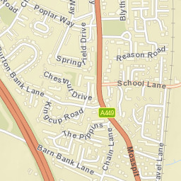 25 Barn Bank Lane, Stafford, Staffordshire Street Map