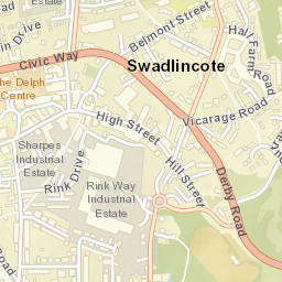 Swadlincote Street Map