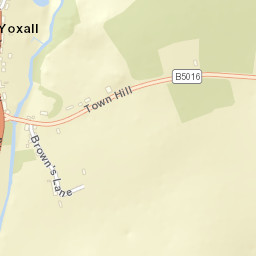 Yoxall Street Map