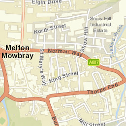 Melton Mowbray Street Map