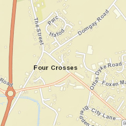 Four Crosses Street Map