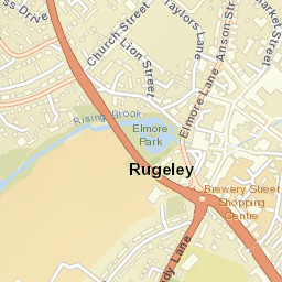 Rugeley Street Map