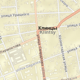 Klintsy Street Map