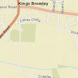 18 Lanes Close, King's Bromley, Burton-on-Trent Street Map