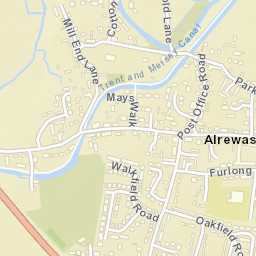 Alrewas Street Map