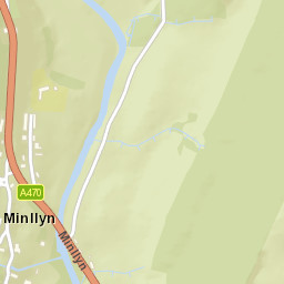 A470, Snowdonia National Park, Machynlleth Street Map
