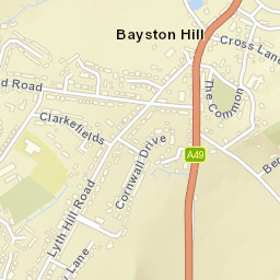 Bayston Hill Street Map