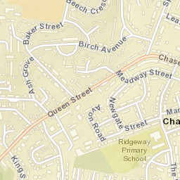 Chasetown Street Map