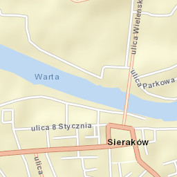 Sieraków Street Map