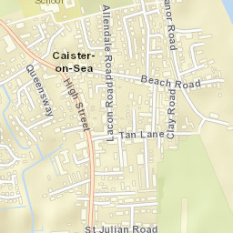 Caister-on-Sea Street Map