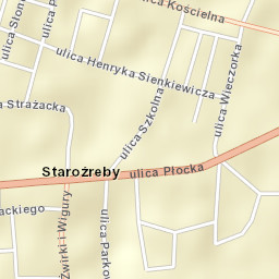 Staroźreby Street Map