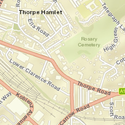 Thorpe Hamlet Street Map