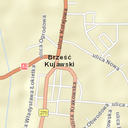 Brześć Kujawski Street Map