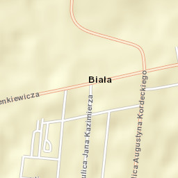 Biała Street Map